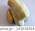 Peeled green cucumbers on a cutting board, prepared for cooking healthy meals, displaying fresh ingredients and a natural culinary process for raw food salads 143638364