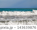 waves of sea surf close-up 143639876