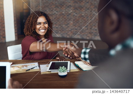 Business people, teamwork and handshake in meeting, opportunity and feedback for project, agreement and job interview. Thank you, hands or group with promotion, hiring and victory for b2b deal or joy Business people, teamwork and handshake in meeting, opportunity and feedback for project, agreement and job interview. Thank you, hands or group with promotion, hiring and victory for b2b deal or joy 143640717