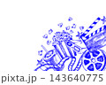 classic cinema corner frame in a sketch style. Vector illustration. 143640775