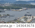 弓張展望台から眺める佐世保港 143643678