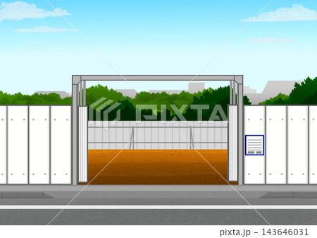 建設現場のゲート 建設現場のゲート 143646031