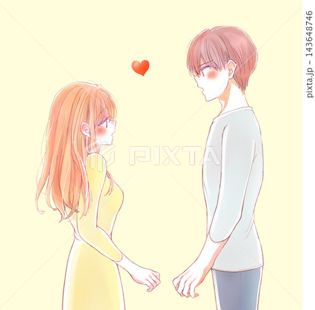 向かい合う男女 恋愛 向かい合う男女 恋愛 143648746