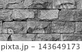 Monochrome Rough Cut Stone Brick Wall Texture 143649173