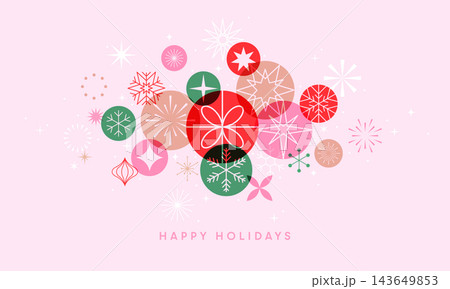 Christmas card, happy holidays poster, Christmas background 143649853