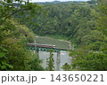 橋梁を渡る列車 143650221