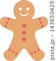 Cute Christmas Gingerbread Man Cookie with Icing Details Cute Christmas Gingerbread Man Cookie with Icing Details 143650420