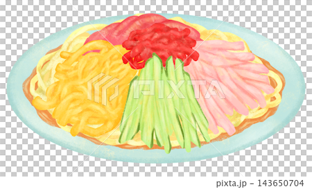 冷やし中華のイラスト 夏の風物詩 冷やし中華のイラスト 夏の風物詩 143650704