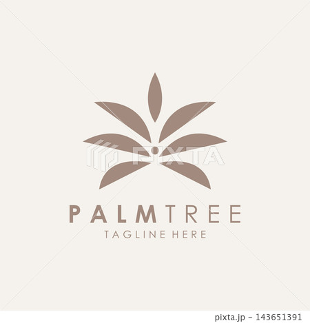 Palm tree summer logo template Palm tree summer logo template 143651391
