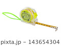 Yellow Tape Measure Isolated on White Background Yellow Tape Measure Isolated on White Background 143654304