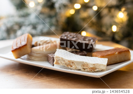 Assortment of traditional Spanish Christmas sweets Assortment of traditional Spanish Christmas sweets 143654528