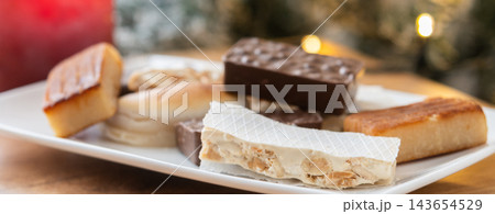 Assortment of traditional Spanish Christmas sweets Assortment of traditional Spanish Christmas sweets 143654529