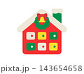 クリスマスのアドベントカレンダーのアイコンのイラスト 143654658