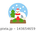 スノードームのアイコンのイラスト 143654659