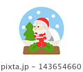クリスマスのスノードームのアイコンのイラスト 143654660
