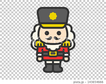 Nutcracker icon (line art in color) illustration Nutcracker icon (line art in color) illustration 143654666