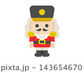 くるみ割り人形のアイコンのイラスト 143654670
