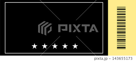 高級感のあるブラックの空白チケット シンプルなイベント入場券 143655173