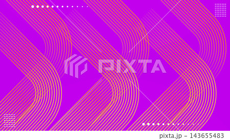 Abstract orange banner background with geometric curved lines, flowing waves, diagonal stripes, and a clean modern composition.Vector illustration.Abstract magenta background with yellow curved 143655483