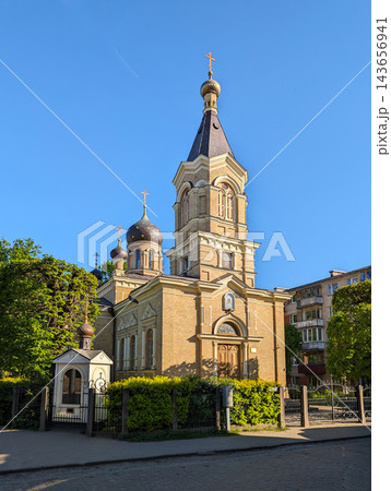 St Michael the Archangel Orthodox Church Architecture in Moscow Suburb Riga Latvia St Michael the Archangel Orthodox Church Architecture in Moscow Suburb Riga Latvia 143656941