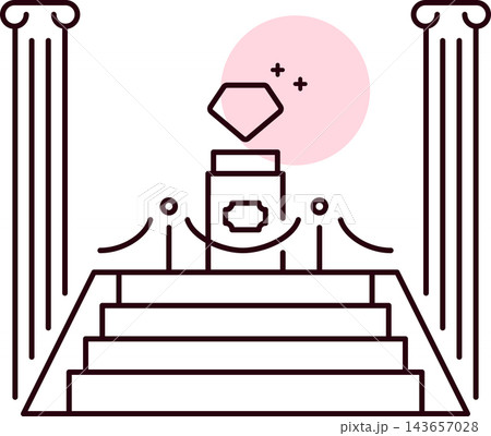 Exhibition hall and concert hall icon Exhibition hall and concert hall icon 143657028