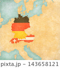Map of Central Europe - Germany, Switzerland and Austria 143658121