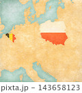 Map of Central Europe - Poland and Belgium 143658123