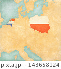 Map of Central Europe - Poland and Netherlands 143658124