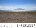 霧島市の国分海浜公園から見た錦江湾と桜島 143658337