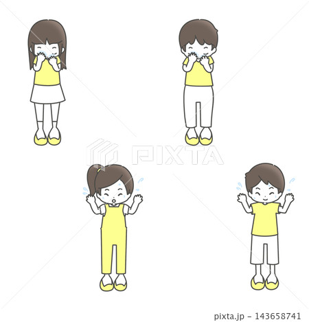 顔を洗う子どものセット 顔を洗う子どものセット 143658741