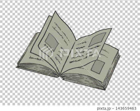 古めかしい本のイラスト 古めかしい本のイラスト 143659463