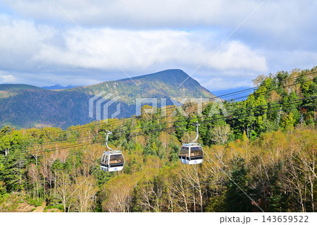 天空のテラスからの眺め 日光白根山ロープウエイ 天空のテラスからの眺め 日光白根山ロープウエイ 143659522