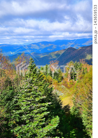 天空のテラスからの眺め 日光白根山ロープウエイ山頂 天空のテラスからの眺め 日光白根山ロープウエイ山頂 143659533