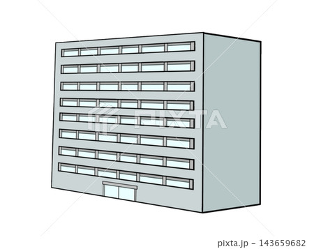 マンションの建物のイラスト 143659682