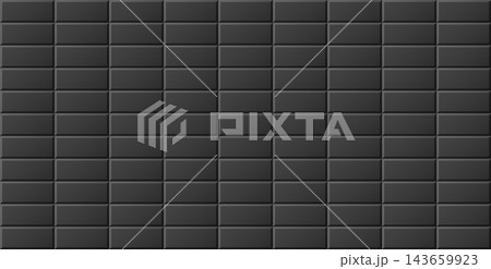 Black ceramic tile background, seamless rectangular mosaic pattern for bathroom wall and floor. Black ceramic tile background, seamless rectangular mosaic pattern for bathroom wall and floor. 143659923