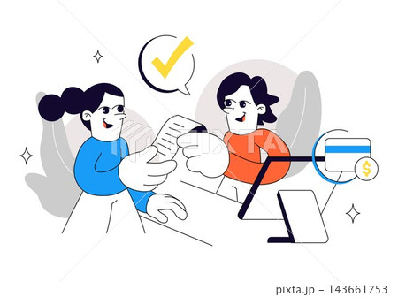 POS System Illustration Featuring Digital Cash Register, Online Shopping Cart, Payment Processing, Sales Management, and Retail Business Technology POS System Illustration Featuring Digital Cash Register, Online Shopping Cart, Payment Processing, Sales Management, and Retail Business Technology 143661753
