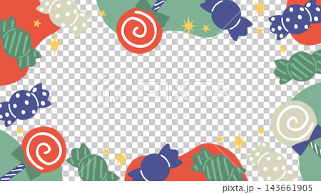 A candy frame with a Christmas theme. A candy frame with a Christmas theme. 143661905