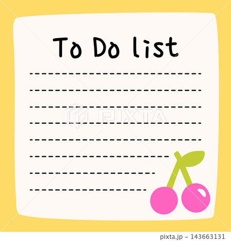 Cute bright to do list planner template Cute bright to do list planner template 143663131