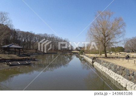 2月 冬の晴天の古河公方公園(古河総合公園)御所沼の風景 2月 冬の晴天の古河公方公園(古河総合公園)御所沼の風景 143663186
