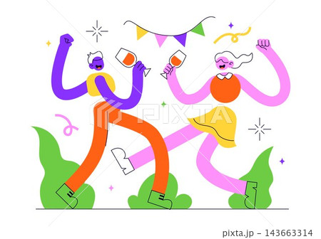Celebrate Vector Illustration Featuring Colorful Party Decorations, Festive Balloons, Confetti, Happy Moments, and Joyful Celebration Concept Celebrate Vector Illustration Featuring Colorful Party Decorations, Festive Balloons, Confetti, Happy Moments, and Joyful Celebration Concept 143663314