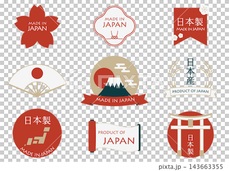 一套可用於產品介紹的日本製造的徽章材料。 143663355