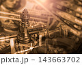 Business man on digital stock market financial indicator background. Digital business and stock market financial indicator on LED. Double exposure of business man and digital stock market financial. 143663702