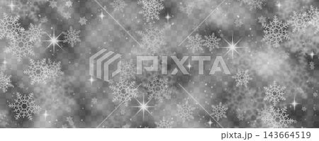 A winter pattern of snowflakes on a transparent background A winter pattern of snowflakes on a transparent background 143664519