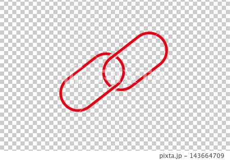 Simple chain icon (red) Simple chain icon (red) 143664709