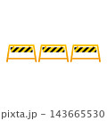 工事用A型バリケードのベクターイラスト 143665530