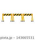 工事用プラケードのベクターイラスト 143665531