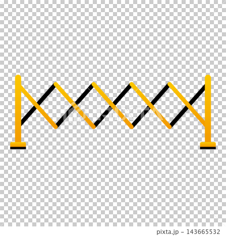 Vector illustration of a retractable construction barricade. Vector illustration of a retractable construction barricade. 143665532