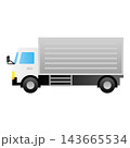 銀色の荷台の大型トラックのベクターイラスト 143665534