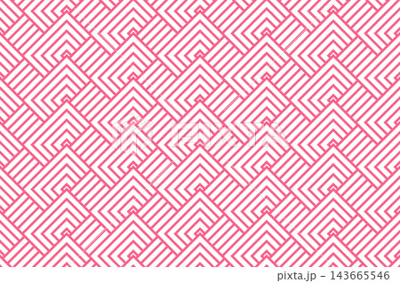 Abstract geometric pattern. A seamless vector background. White and pink ornament. Graphic modern pattern. Simple lattice graphic design 143665546