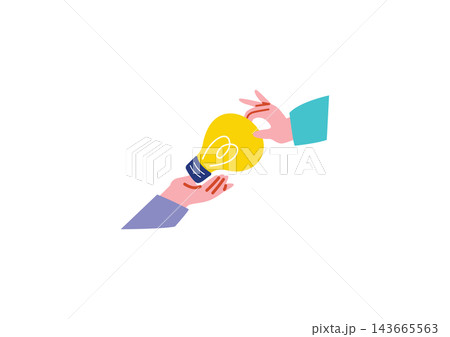 アイディアを閃くイメージイラスト アイディアを閃くイメージイラスト 143665563